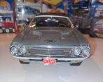 Dodge Challenger RT 1971,  grijs metalic ,zwart dak, Ophalen of Verzenden, Zo goed als nieuw, Auto, ERTL