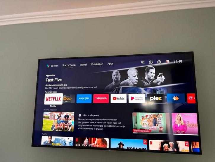 Sony TV 65inch + Muurbeugel, Audio, Tv en Foto, Televisies, Gebruikt, LCD, 100 cm of meer, 4k (UHD), Sony, 50 Hz, Smart TV, Ophalen