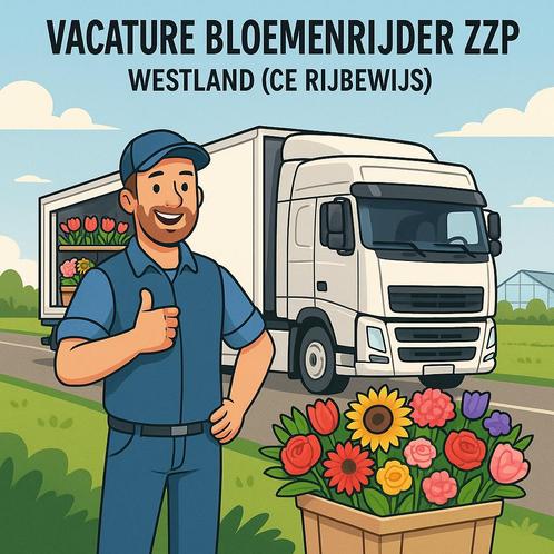 Vacature Bloemenrijder ZZP - Westland (CE Rijbewijs) Dag, Vacatures, Vacatures | Chauffeurs, Vanaf 1 jaar, Overige vormen, Variabele uren