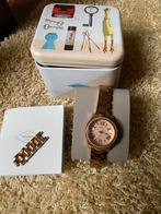 FOSSIL v352 Scarlette horloge rose goud met strass, Staal, Fossil, Polshorloge, Ophalen of Verzenden