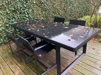 Tuintafel met 4 stoelen, Tuin en Terras, Ophalen, Zo goed als nieuw, Tuinset, Eettafel