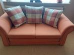 Oranje slaapbank - woningontruiming Emmen, Ophalen, Gebruikt, Tweepersoons, Rechte bank