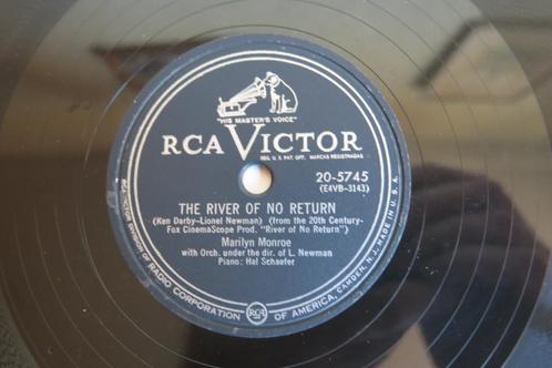 Marilyn Monroe The river of no return 78 toeren 78rpm hits, Cd's en Dvd's, Vinyl Singles, Gebruikt, Overige typen, Pop, 10 inch
