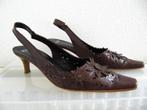 K&S Kennel & Schmenger prachtige slingbacks pumps 41 bruin, Pumps, Bruin, Verzenden, Zo goed als nieuw