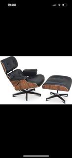 Charles Eames lounge chair & hocker, Huis en Inrichting, Fauteuils, Ophalen of Verzenden, Zo goed als nieuw