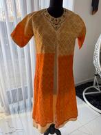 Salwaar kameez Oranje/Geel mt 38 nieuw Indiase kleding, Kleding | Dames, Maat 38/40 (M), Overige typen, Nieuw, Oranje