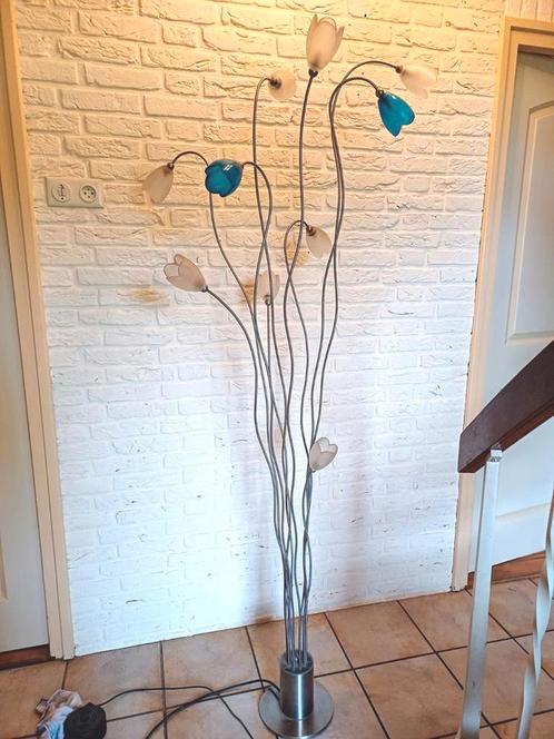 Harco loor design vloerlamp 10 mondgeblazen tulpen., Huis en Inrichting, Lampen | Vloerlampen, Zo goed als nieuw, 150 tot 200 cm