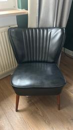 Vintage cocktailstoel, Ophalen, Gebruikt, 50 tot 75 cm, Leer