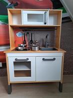 Speelgoed keuken met pannen, kookgerei en service, Ophalen, Gebruikt, Hout, Speelkeuken