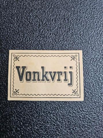 Luciferetiket Vonkvrij Sluitzegel rand A beschikbaar voor biedingen