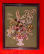 groot GEBORDUURD SCHILDERIJ vintage, Ophalen of Verzenden