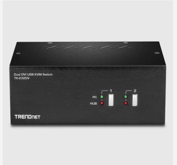 2-Port Dual Monitor DVI KVM Switch beschikbaar voor biedingen