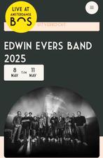 2 tickets Edwin Evers Band 8 mei Amsterdamse Bos, Tickets en Kaartjes, Twee personen