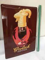 Grolsch Herfstbok metalen reclamebord 29x39 cm, Verzenden, Zo goed als nieuw, Reclamebord, Plaat of Schild, Grolsch