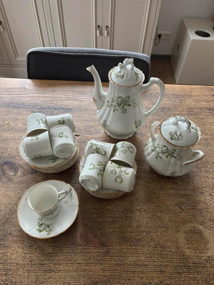 Thee servies William Guérin Limoge, Antiek en Kunst, Antiek | Servies compleet, Ophalen of Verzenden