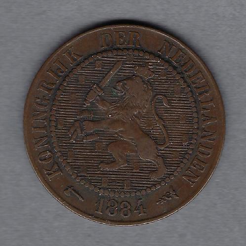 2 1/2 cent (halve stuiver) 1884 Willem III, Postzegels en Munten, Munten | Nederland, Losse munt, Overige waardes, Koning Willem III