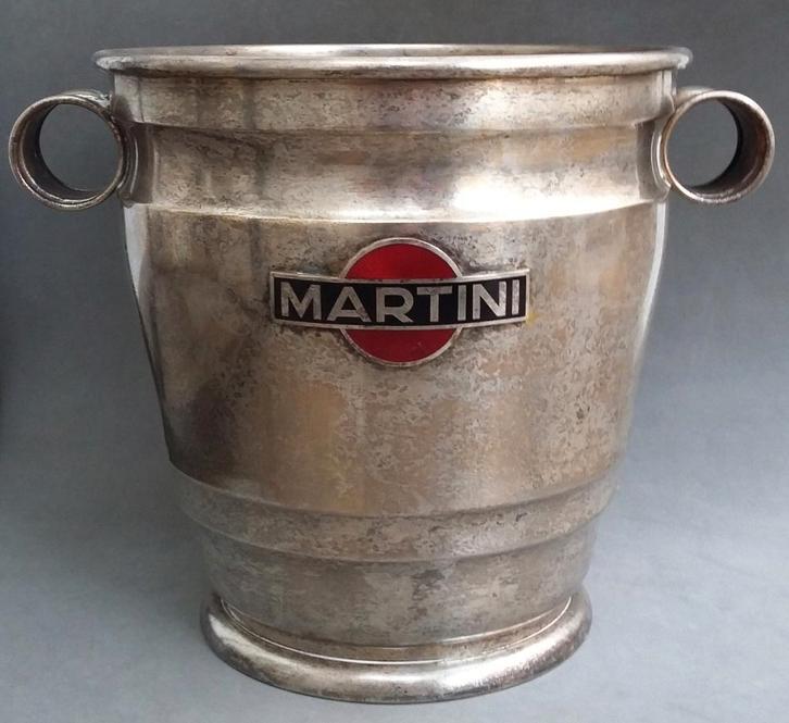 Om 1940-1950 Martini Vermouth Wijnkoeler Cocktail ijs Koeler, Verzamelen, Merken en Reclamevoorwerpen, Gebruikt, Gebruiksvoorwerp