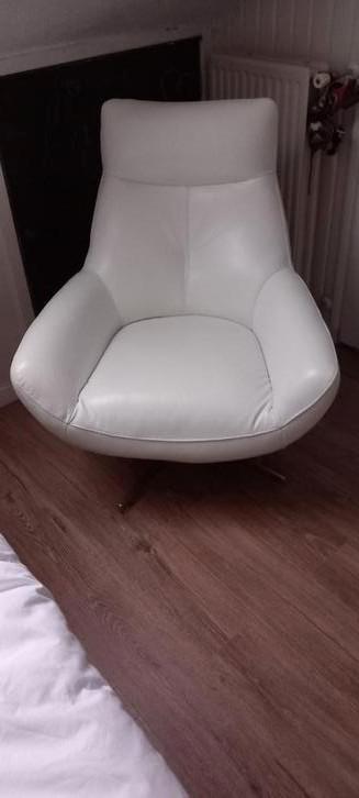 Als nieuw leren draaifauteuil fauteuil stoel van Goossens, Huis en Inrichting, Fauteuils, Zo goed als nieuw, 50 tot 75 cm, 75 tot 100 cm
