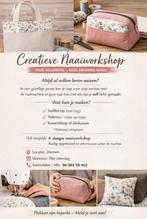 Workshop naaien voor beginners, Hobby en Vrije tijd, Naaien en Fournituren, Ophalen of Verzenden, Nieuw