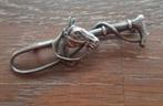Beau Sterling paarden broche speld ca 9 cm, Ophalen of Verzenden, Zo goed als nieuw, Zilver, Overige materialen
