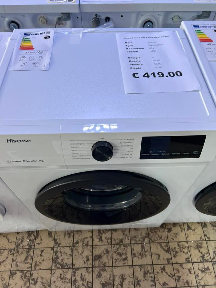 Hisense 8 kg wasmachine 1400 toeren nieuw, Witgoed en Apparatuur, Wasmachines, Nieuw, Voorlader, 8 tot 10 kg, Minder dan 85 cm