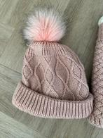 Roze Muts, Sjaal en Wanten Setje, Kinderen en Baby's, Kinderkleding | Mutsen, Sjaals en Handschoenen, Ophalen, Zo goed als nieuw