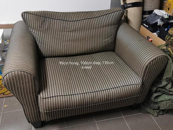 Comfortabele fauteuil, Huis en Inrichting, Fauteuils, Gebruikt, Stof, 125 cm of meer, 100 tot 125 cm, Ophalen