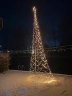 Vlaggenmast kerstboom met paal, H 5 meter, 836 lampjes., Diversen, Kerst, Ophalen of Verzenden, Gebruikt