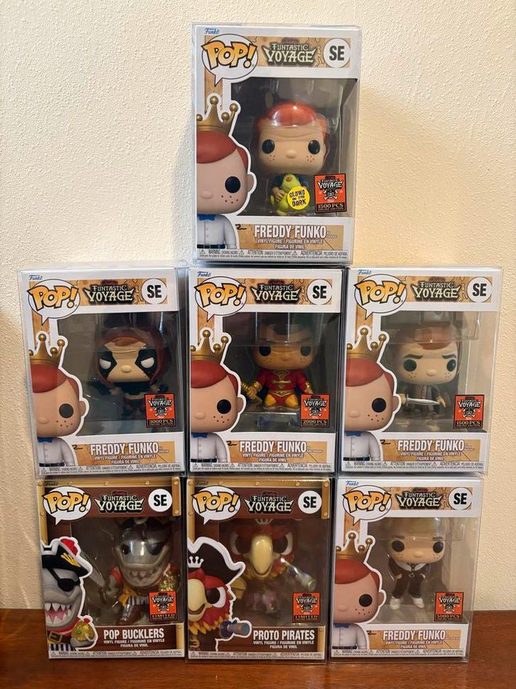 Funko Pop! Freddy Funko Voyage , Fundays & Proto Set, Verzamelen, Poppetjes en Figuurtjes, Zo goed als nieuw, Ophalen of Verzenden