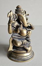 Ganesh / Ganesha beeld messing 13 cm hoog slurf links, Verzamelen, Gebruikt, Ophalen of Verzenden, Religie