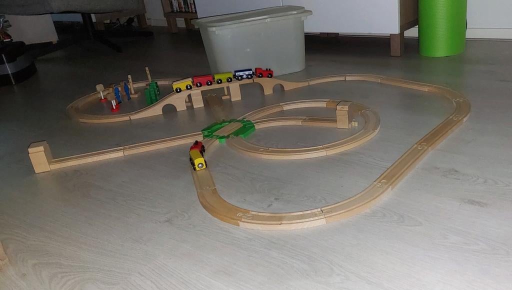 Houten trein inclusief Trofast opbergbox, Ophalen