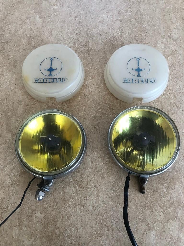Carello vintage mistlampen jaren 70 incl kappen, Ophalen of Verzenden, Gebruikt