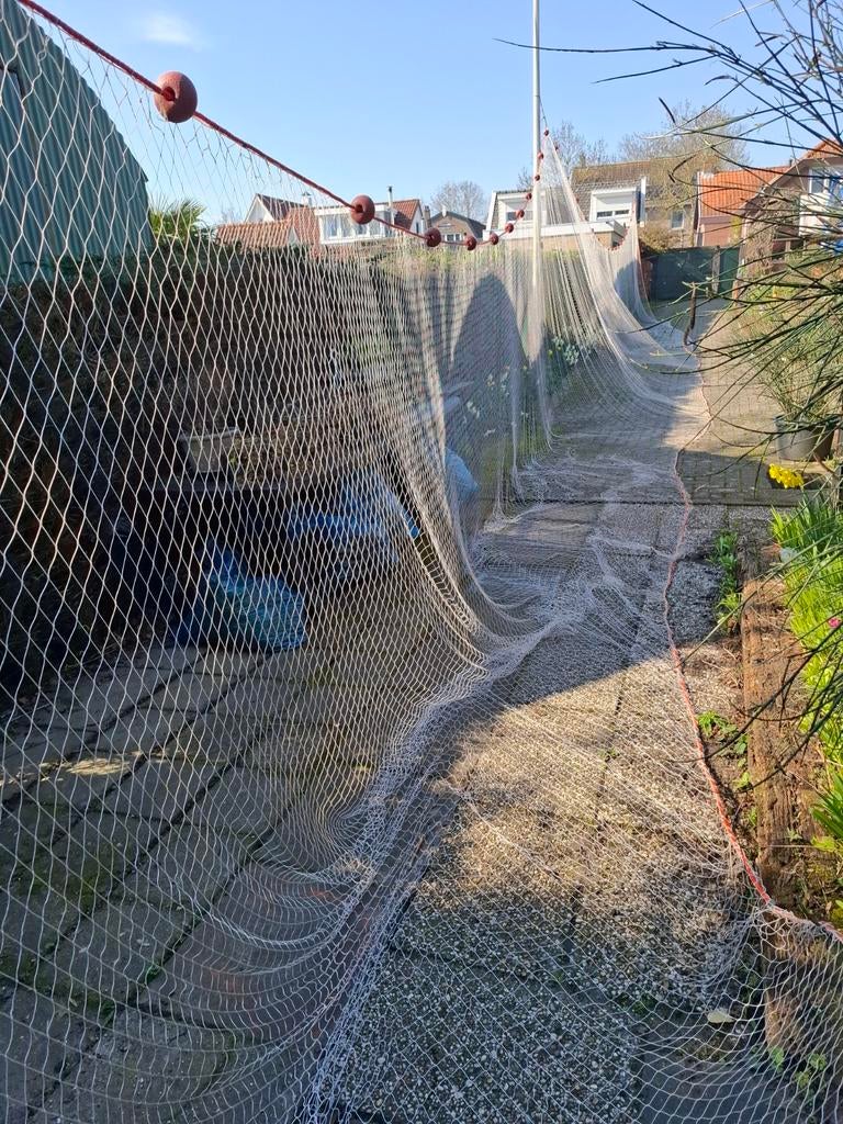 Sleepnet om mee aan het strand te vissen. 30 mtr. Lang., Ophalen, Gebruikt