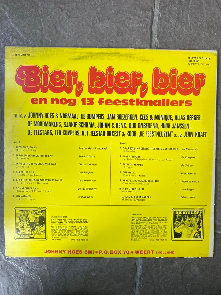 Bier, bier, bier en nog 13 feestknallers LP, Gebruikt, Ophalen of Verzenden, 1970 - 1979, Complilatie