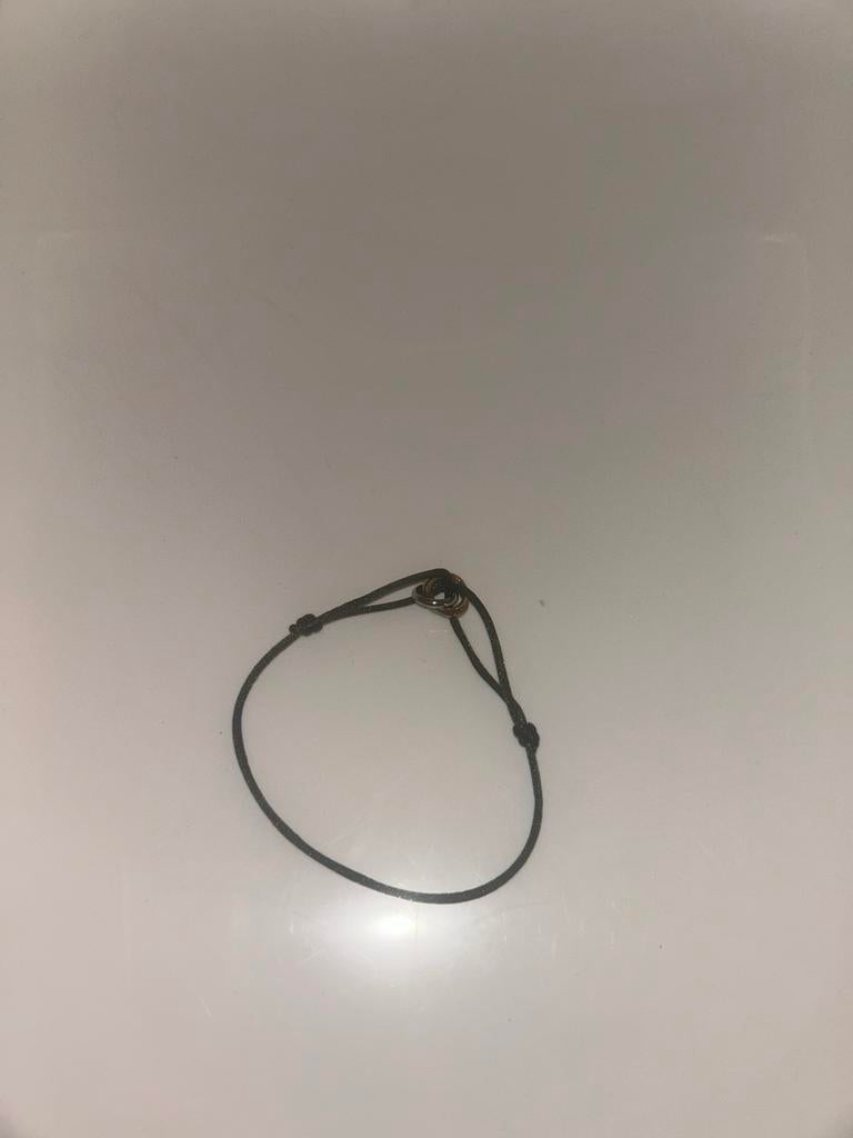 Nieuwe Cartier armband met groene verstelbare band, Ophalen of Verzenden, Nieuw, Groen, Overige materialen