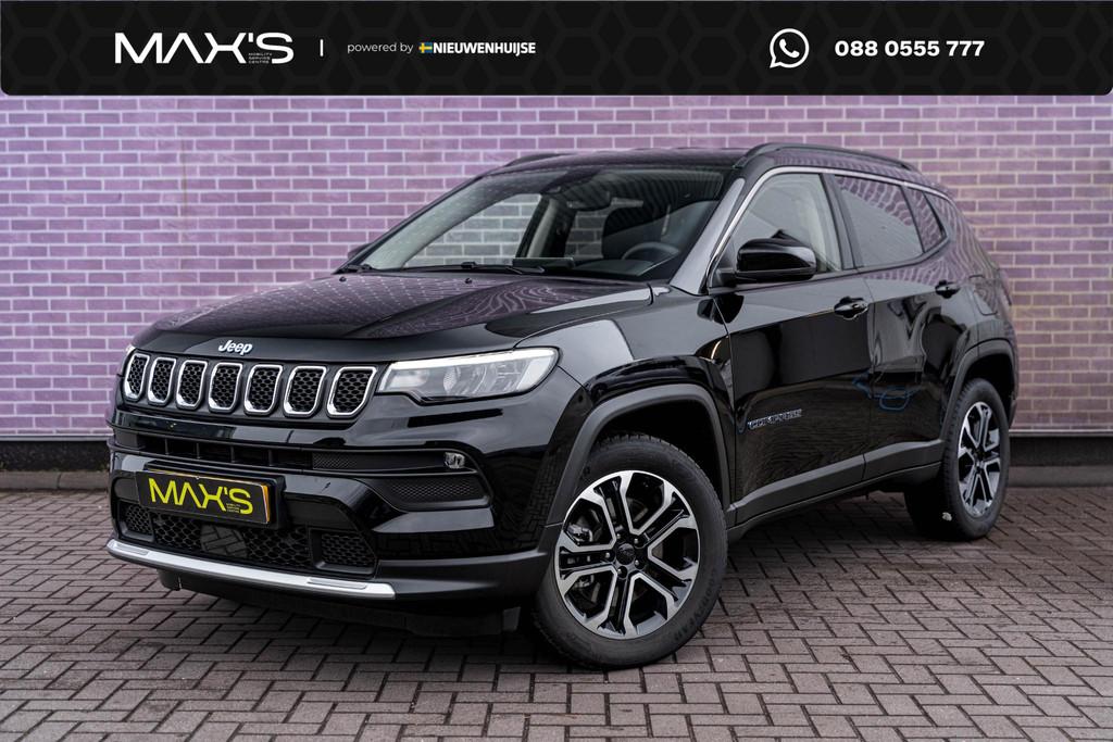 Jeep Compass 4xe Plug-in Hybrid Limited Lease Edition | 4WD, Auto's, Automaat, Adaptive Cruise Control, Leder en Stof, Zwart