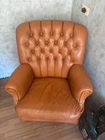 Chesterfield stoel, Ophalen, Gebruikt, Bruin, Leer