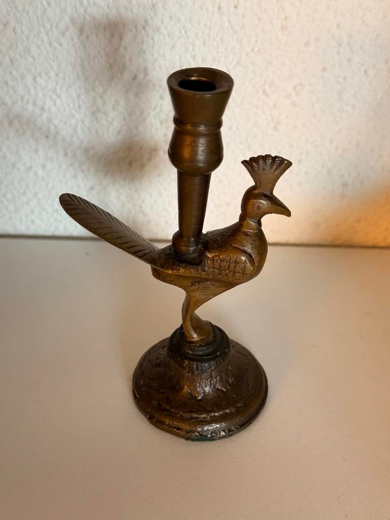 Kandelaar in de vorm van een vogel, Ophalen of Verzenden, Koper of Brons
