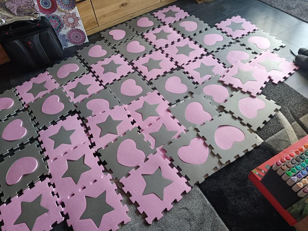 40 foam tegels, Ophalen