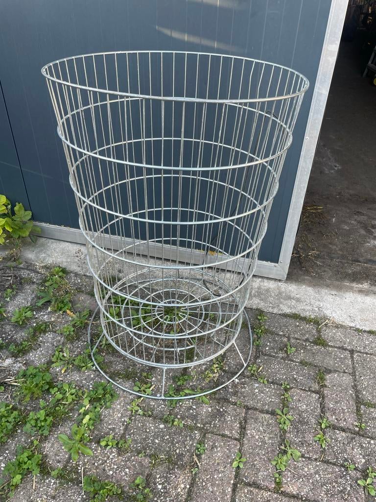 Metalen prullenbak/ wasmand / opbergmand, Ophalen, Gebruikt, Metaal, Industrieel