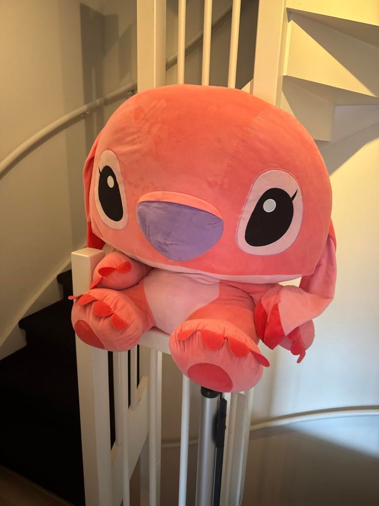 Grote roze Angel knuffel (Lilo & Stitch) - 120 cm, Disney, Overige typen, Ophalen of Verzenden, Zo goed als nieuw
