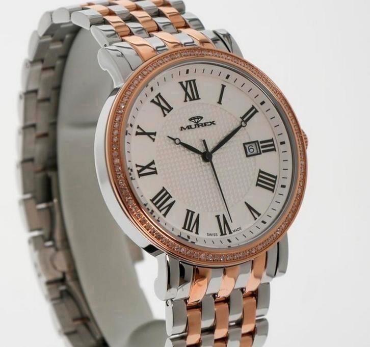 Murex Diamanten horloge vrouwen roségoud, Sieraden, Tassen en Uiterlijk, Horloges | Dames, Nieuw, Polshorloge, Overige merken