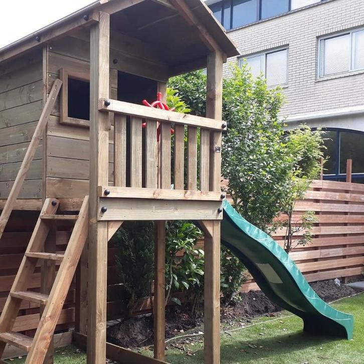 speeltoren LUNENBURG speelhuis klimtoren speeltoestel, Kinderen en Baby's, Speelgoed | Buiten | Speeltoestellen, Nieuw, Brandweerpaal