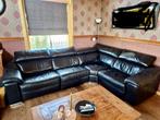 Gratis zwart leren hoekbank, Ophalen, Gebruikt, Hoekbank, 300 cm of meer