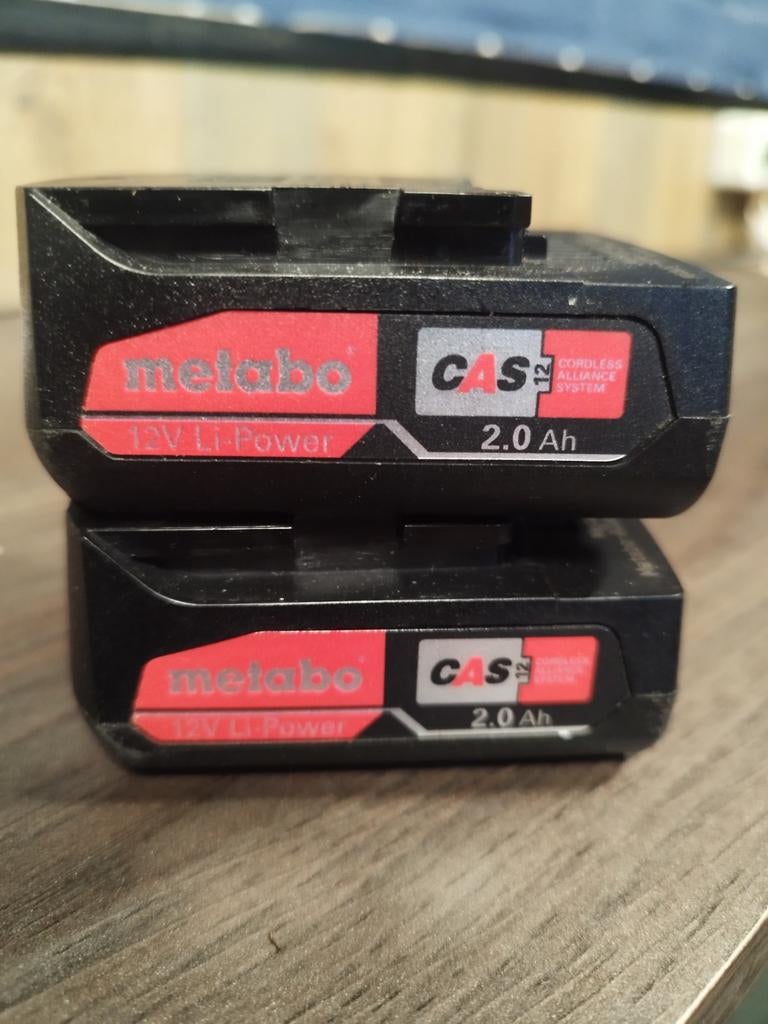 Metabo 12V Li-Power 2.0 Ah Accu's (2 stuks), Doe-het-zelf en Verbouw, Ophalen of Verzenden, Zo goed als nieuw