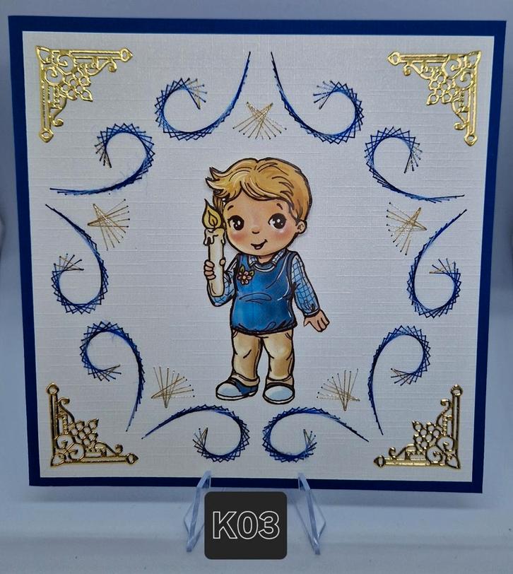 Geborduurde wenskaarten Communie, Hobby en Vrije tijd, Kaarten | Zelfgemaakt, Nieuw, Kind, Ophalen of Verzenden