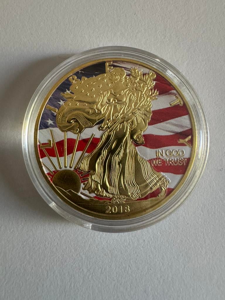 USA Liberty munt in capsule One Dollar 2018, Ophalen of Verzenden, Noord-Amerika, Losse munt