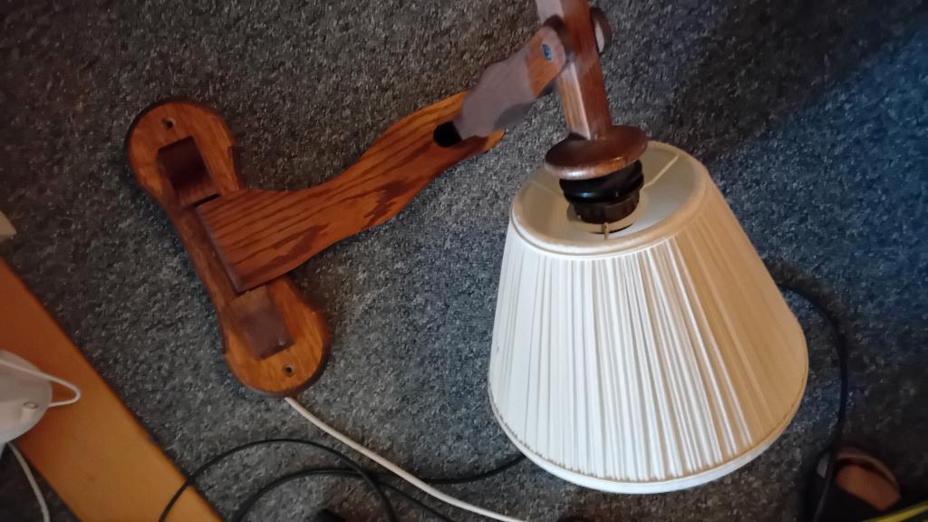 Ouderwetse schaarlamp, Ophalen of Verzenden, Gebruikt, Hout, Klassiek