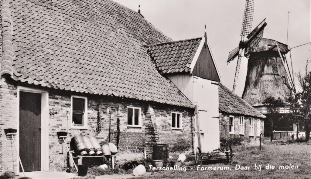 Terschelling - Molen, Verzenden, 1960 tot 1980, Gelopen, Waddeneilanden