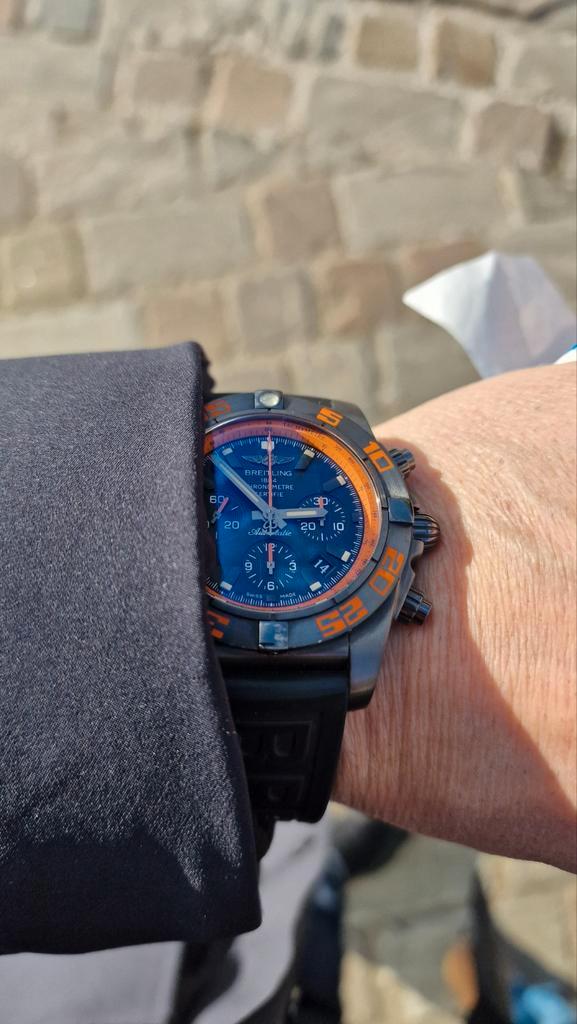 Breitling Chronomat 44 Special Raven editie B01 (2016), Sieraden, Tassen en Uiterlijk, Horloges | Heren, Zo goed als nieuw, Breitling